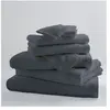 TRADILINGE Homemaison - Lot de 6 Gants De Toilette Unis et Colorés Gris Foncé 16x21 cm