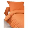 Tradilinge Housse de Couette Unie en 100 % Coton (240x220 cm - Orange corail)