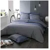 Tradilinge Parure de Couette en Satin de Coton (140x200 cm - Bleu Foncé)