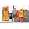 TRADILINGE Lot de 2 serviettes invité en éponge coton jaune ocre 33x50 cm