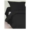 Housse de Couette Unie en 100 % Coton (240x220 cm - Noir)