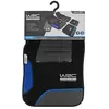 WRC 4 tapis de sol universels en moquette velour noir-bleu broderie argent