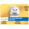 GOURMET GOLD Les Mousselines - Pâtée pour chat 4 variétés - 12x85 g