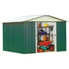 M&s - Abri de jardin métal vert Yardmaster 8,12 m² + kit d'ancrage