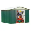 Trigano - Abri de jardin métal vert Yardmaster 6,44 m² + kit d'ancrage