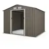 trigano Abri de jardin métal gris/vert 5,8 m² + kit d'ancrage