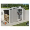 Abri de jardin métal avec bûcher 4,85 m² Trigano + kit d'ancrage