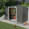 Abri de jardin métal toit plat 4,29 m2 Trigano + kit d'ancrage