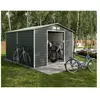 trigano Abri de jardin métal gris 8,25 m2 + kit d'ancrage