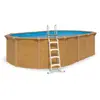 Piscine hors sol acier ovale 730 x 365 x 132 m aspect bois OSMOSE
