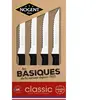 Nogent*** COFFRET KRAFT CLASSIC STEAK POLYPRO NOIR (4 couteaux steak 11cm crantés)