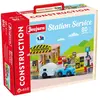 Jeu de construction - JEUJURA - Station service - 80 pièces - Bois naturel et teinté