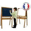 Jeujura - 8758-Tableau en Bois-Grand Tableau dessin d' Ecolier en Bois Teinté Chêne