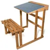 JEUJURA Bureau D'Ecolier En Bois - Teinté Chêne Hauteur 60 cms