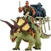 TEAM City Coffret Tricératops Invincible Du Commando De Dinosaures Avec Figurine