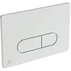IDEAL-STANDARD Plaque de commande murale oleas double volume wc suspendu, blanche.