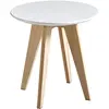 Demeyere Table d'appoint Ronde en Bois Blanche Rondo