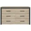 Demeyere - Commode Kansas 6 tiroirs - Chêne