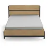 Lit adulte CRAFT 140x190/200 cm - Mélaminé - Décor chêne Hamilton - Fa...