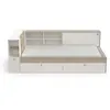 DEMEYERE Lit enfant life 90 x 190200 - rangements - chêne et blanc DEM385304