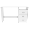 DEMEYERE Bureau 3 tiroirs 1 tiroir Moderne Jeunesse 123x50x77 cm Couleur blanc mat