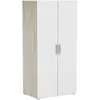 Armoire 2 portes NANO coloris chêne shannon/ blanc