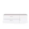 Caisson 1 porte 2 tiroirs NANO coloris chêne et blanc
