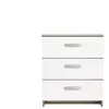 Demeyere Commode 3 tiroirs NANO coloris blanc/ chêne shannon