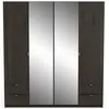 Armoire 4 portes 4 tiroirs MELLIE coloris chêne waterford