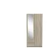 Armoire 2 portes 2 tiroirs MELLIE coloris chêne kronberg