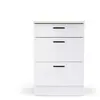 Meuble bas 60 cm 3 tiroirs BIANCO