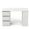 Bureau 3 tiroirs KYLIAN coloris blanc