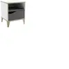 Table de chevet 1 tiroir - GENIUS - Blanc et Gris - 36,8 x 33 x 43,8 c...