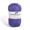 Pelote de coton à tricoter SUNNY UNI - Cheval blanc - PPSC 44 Violet -...