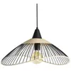 Seynave Suspension 1x e27 rotin noir/naturel Kasteli, D.45 cm