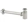 Siphon compact, sortie murale et bride Valentin en laiton chromé 32mm