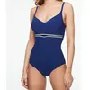Chantelle - Maillot de bain 1 Pièce enveloppant Horizon bleu marine T....