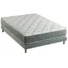 Selenia Ensemble Matelas Ressort 7 Zones Face Hiver/Eté HYGO + Sommier Vert Céladon LEO Fabriqué En France