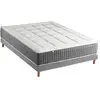 Selenia Ensemble Matelas Ressort 7 zones H.28cm + Sommier Fabriqué en France MAX