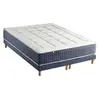 Selenia Ensemble Matelas Ressort 7 Zones KISTO + Mémoire De Forme + Sommier Bleu Denim LEO Fabriqué En France