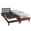 Selenia Lit Relaxation Matelas 100% Latex 5 Zones + Sommier Merisier Tous Plots Avec Réglage Fermeté Au Niveau Lombaire