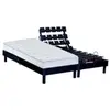 Selenia Lit Relaxation 100% Latex 5 Zones + Sommier Gris Anthractite Tous Plots Avec Réglage Fermeté