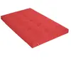 Idliterie Matelas Futon Coton Rouge 140x190