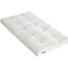 Id Literie - Matelas futon latex+ ouate hyppoallergénique écru 90x190