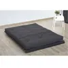 Idliterie Matelas Futon Coton Gris Anthracite 140x190