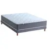 Non communiqué Ensemble Matelas Ressort 7 zones H.30cm + Sommier Fabriqué en France MAX 140 x 190 cm, Sommier - Gris chiné