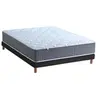 Id Literie Ensemble Matelas Ressort 7 zones H.30cm Sommier MAx140x190cm Noir 140 x 190 cm