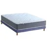 Non communiqué Ensemble Matelas Ressort 7 zones H.30cm + Sommier Fabriqué en France MAX 140 x 190 cm, Sommier - Bleu denim