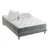 Non communiqué Ensemble matelas Ressort 7 zones HYGGE + Sommier + couette + oreillers Fabriqué en France 160 x 200 cm, Sommier - Gris chiné