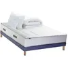 Non communiqué Ensemble Matelas Ressort 7 zones + Mémoire de forme + Sommier + couette + oreillers BELLAGIO 2 Fabriqué en France 140 x 190 cm, Sommier - Bleu denim